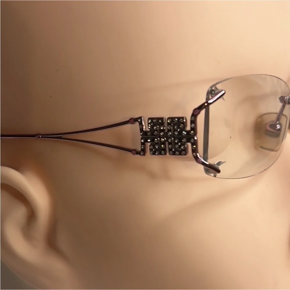 Gorgeous Authentic Versace luxury designer rimless prescription eyeglasses